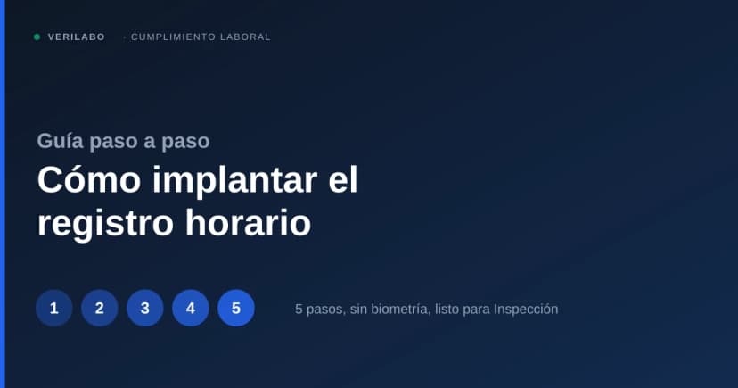 Cómo implantar el registro horario digital en tu empresa (guía paso a paso)